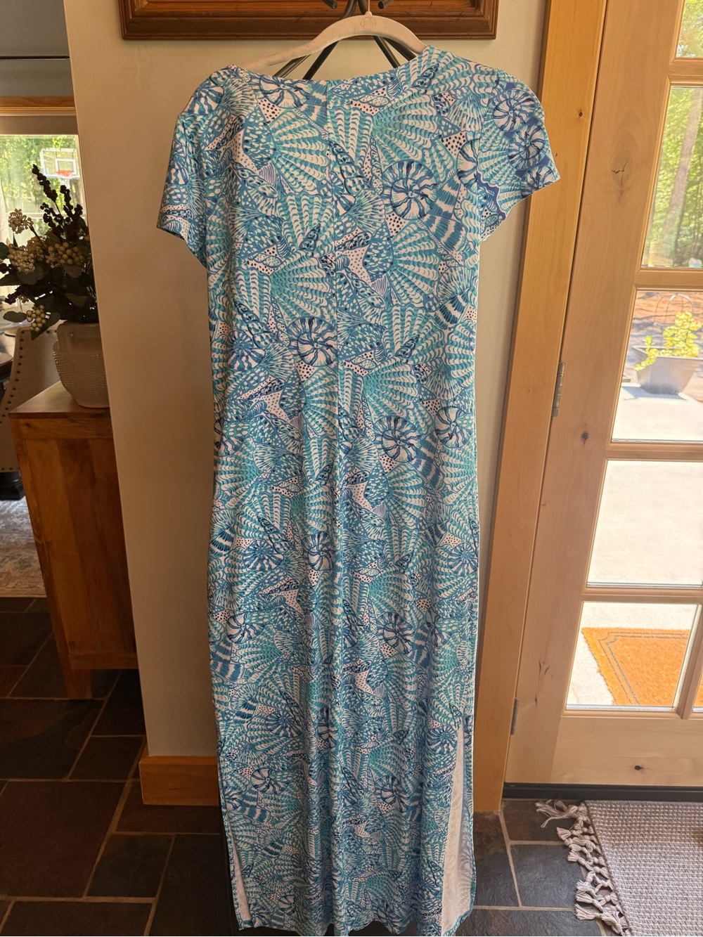 Lilly Pulitzer Amalfi Blue Patterned Maxi Dress - Picture 2 of 4